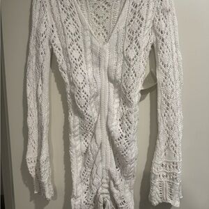 12th Tribe White V-Neck Sweater